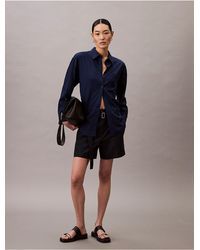Calvin Klein - Wool Blend Herringbone Utility Shorts - Lyst