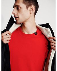 Calvin Klein - T-Shirt Mit Rundhalsausschnitt Aus Schwerer Baumwolle - Lyst