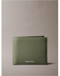 Calvin Klein - Pebble Grain Leather Bifold Wallet With Coin Pouch - Lyst