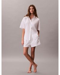 Calvin Klein - Cotton Poplin Pyjama Shorts - Lyst