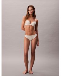 Calvin Klein - Perfectly Fit Lace Push Up Plunge Bra - Lyst
