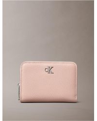 Calvin Klein - Minimal Monogram Zip Flap Wallet - Lyst