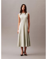 Calvin Klein - Cotton Jersey A-line Midi Dress - Lyst