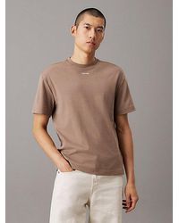 Calvin Klein - Relaxed T-Shirt Van Interlock Katoen - Lyst