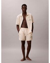 Calvin Klein - Cotton Crest Logo Pyjama Shorts - Lyst