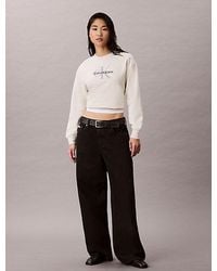 Calvin Klein - Jeans Monologo French Terry Relaxed Sweatshirt - Lyst