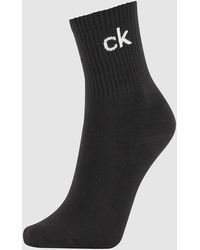 Calvin Klein Logo-Knchelsocken - Schwarz