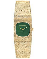 Calvin Klein - Square Case Textured Bracelet Watch - Lyst