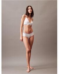 Calvin Klein - Icon Cotton Modal Lightly Lined Triangle Bralette - Lyst