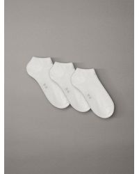 Calvin Klein - 3 Pack Soft Cotton Stretch Ankle Socks - Lyst