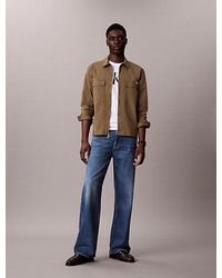 Calvin Klein - Jeans Cotton Nylon Zip Up Overshirt - Lyst