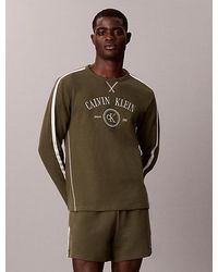 Calvin Klein - Brushed Waffle Long Sleeve Lounge T-Shirt - Lyst