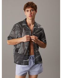 Calvin Klein - All-Over Printed Beach Shirt - Lyst