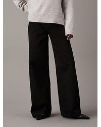 Calvin Klein - High Rise Wide Leg Jeans - Lyst