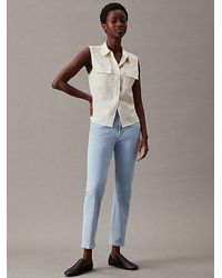 Calvin Klein - Mid Rise Slim Jeans - Lyst