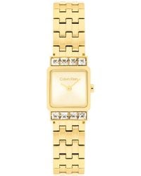 Calvin Klein - Square Crystal-Detail Bracelet Watch - Lyst