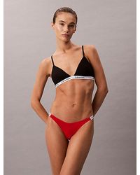 Calvin Klein - Dipped String Thong Icon Logo - Lyst