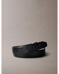 Calvin Klein - Emblem Logo Plaque Smooth Belt - Lyst