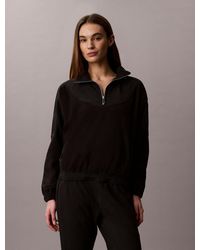 Calvin Klein - Polar Fleece Zip Neck Sweatshirt - Lyst