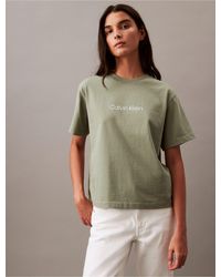 Calvin Klein - Relaxed Fit Standard Logo Crewneck T-shirt - Lyst