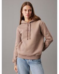 Calvin Klein - Fleece Monogram Hoodie - Lyst