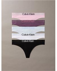 Calvin Klein - 5 Pack Thongs Extra Soft Cotton Stretch - Lyst