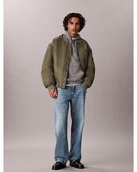 Calvin Klein - Jeans Cotton Fleece Varsity Logo Hoodie - Lyst