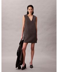 Calvin Klein - Dubbelzijdige Wollen Jurk - Lyst