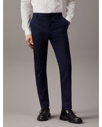 Calvin Klein - Slim Wool Stretch Suit Trousers - Lyst