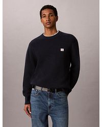 Calvin Klein - Jeans Woven Monologo Crewneck Sweater - Lyst