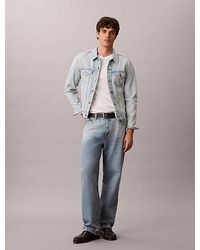 Calvin Klein - Slim Denim Truckerjack - Lyst