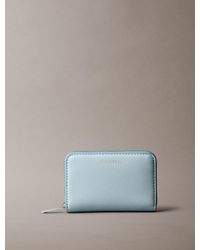 Calvin Klein - Portafoglio Con Zip Quadrato Con Logo Laminato - Lyst