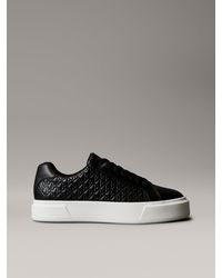 Calvin Klein - Baskets En Cuir À Logo Emblème - Lyst
