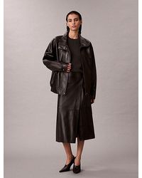 Calvin Klein - Relaxed Lakleren Jack - Lyst
