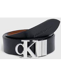 Calvin Klein - Cinturón reversible con logo - Lyst