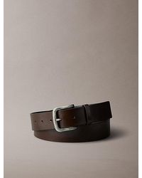 Calvin Klein - Round Buckle Tumbled Belt - Lyst