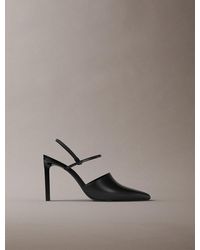 Calvin Klein - Leather Slingback Stiletto Pumps - Lyst