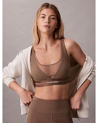Calvin Klein - Sport Mesh Low Impact Sports Bra - Lyst