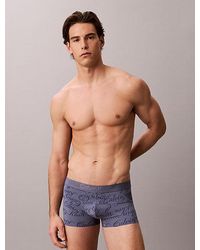 Calvin Klein - Low Rise Trunks Ck Microfibre Stretch Prints - Lyst