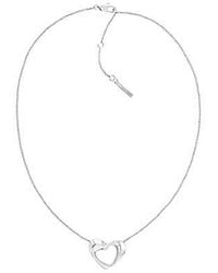 Calvin Klein - Heart Pendant Necklace - Lyst
