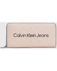 Calvin Klein - Logo Zip Around Wallet - Lyst