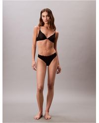 Calvin Klein - Microfiber Stretch With Lace Thong - Lyst
