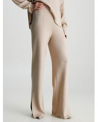 Calvin Klein - Pantalones de pernera ancha de canalé - Lyst