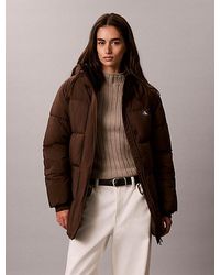 Calvin Klein - Jeans Logo Belt Hooded Puffer Jacket - Lyst