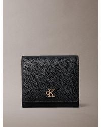 Calvin Klein - Leather Rfid Monogram Wallet - Lyst
