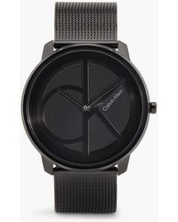 Calvin Klein - Monogram Logo Mesh Bracelet Watch - Lyst