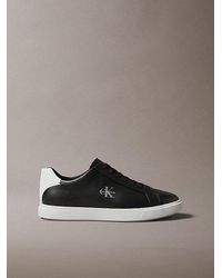 Calvin Klein - Leather Signature Logo Trainers - Lyst