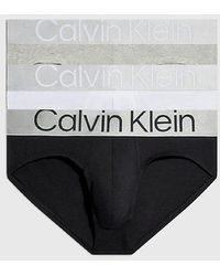 Calvin Klein - 3er-Pack Slips - Steel Cotton - Lyst