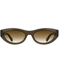 Calvin Klein - Oval Sunglasses - Lyst
