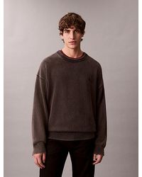 Calvin Klein - Lässiger Monogramm-Pullover Aus Baumwolle - Lyst